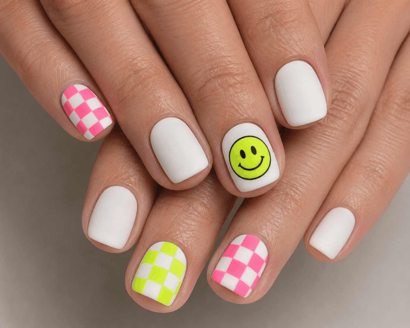 Retro Neon Checkerboard