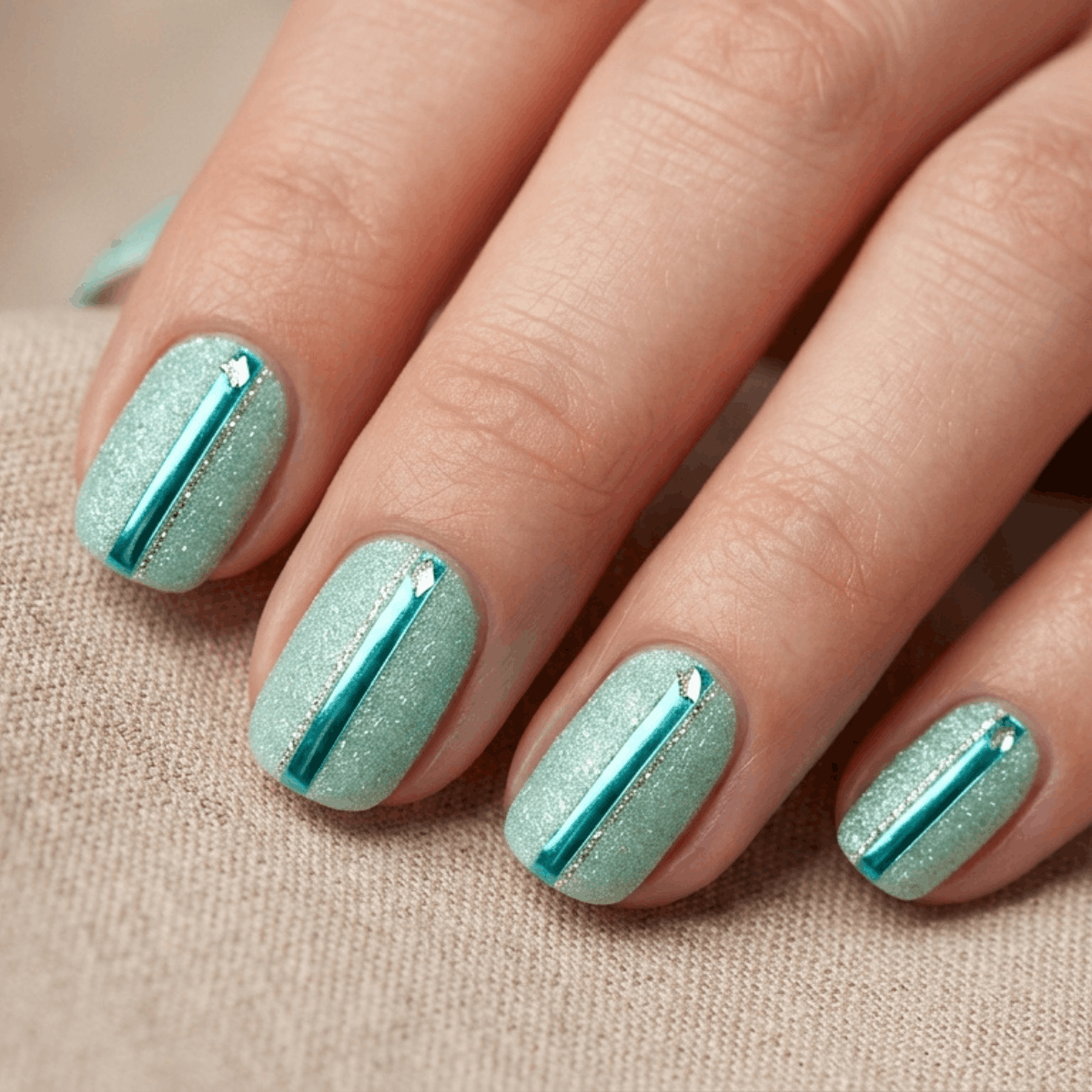 Minty Aqua Sparkle
