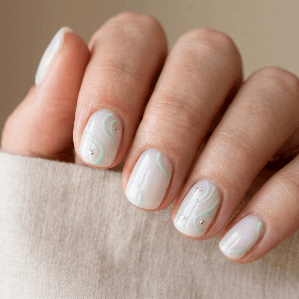 Soft Mint Swirls