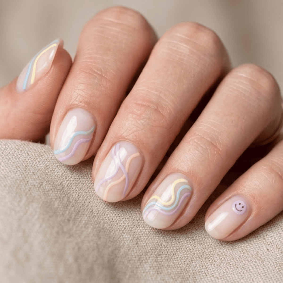5 Fun Pastel Rainbow and Smiley Nails for Birthday Parties