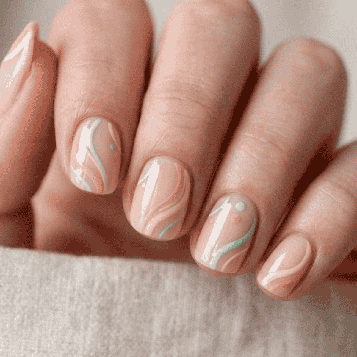 3 Easy Rainbow Swirl Nails That Fit Dress Code
