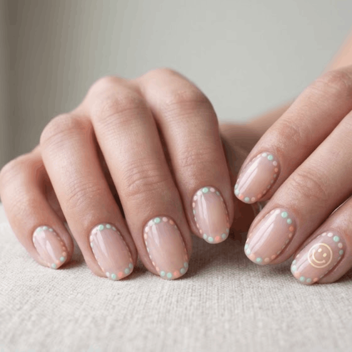 Minimalist Pastel Dot & Smile Set