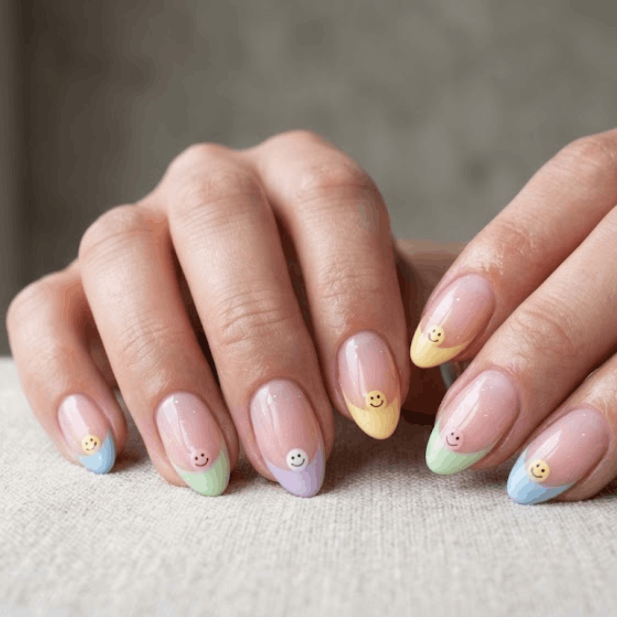 Multi-Pastel Accent Smileys