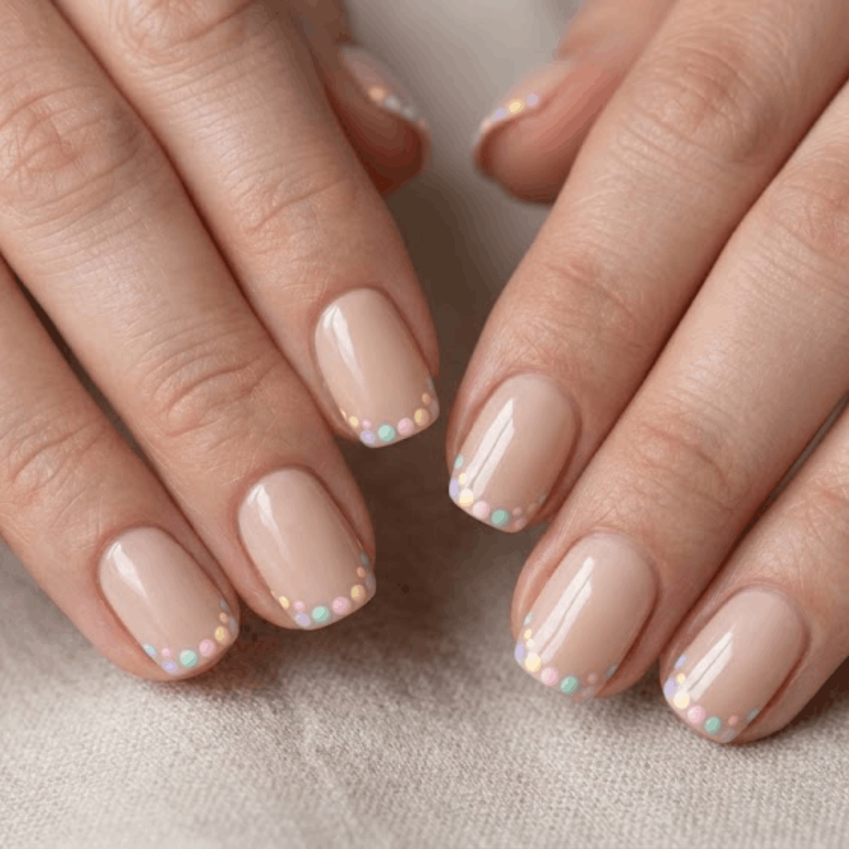 Dotted Pastel Rainbow Edge