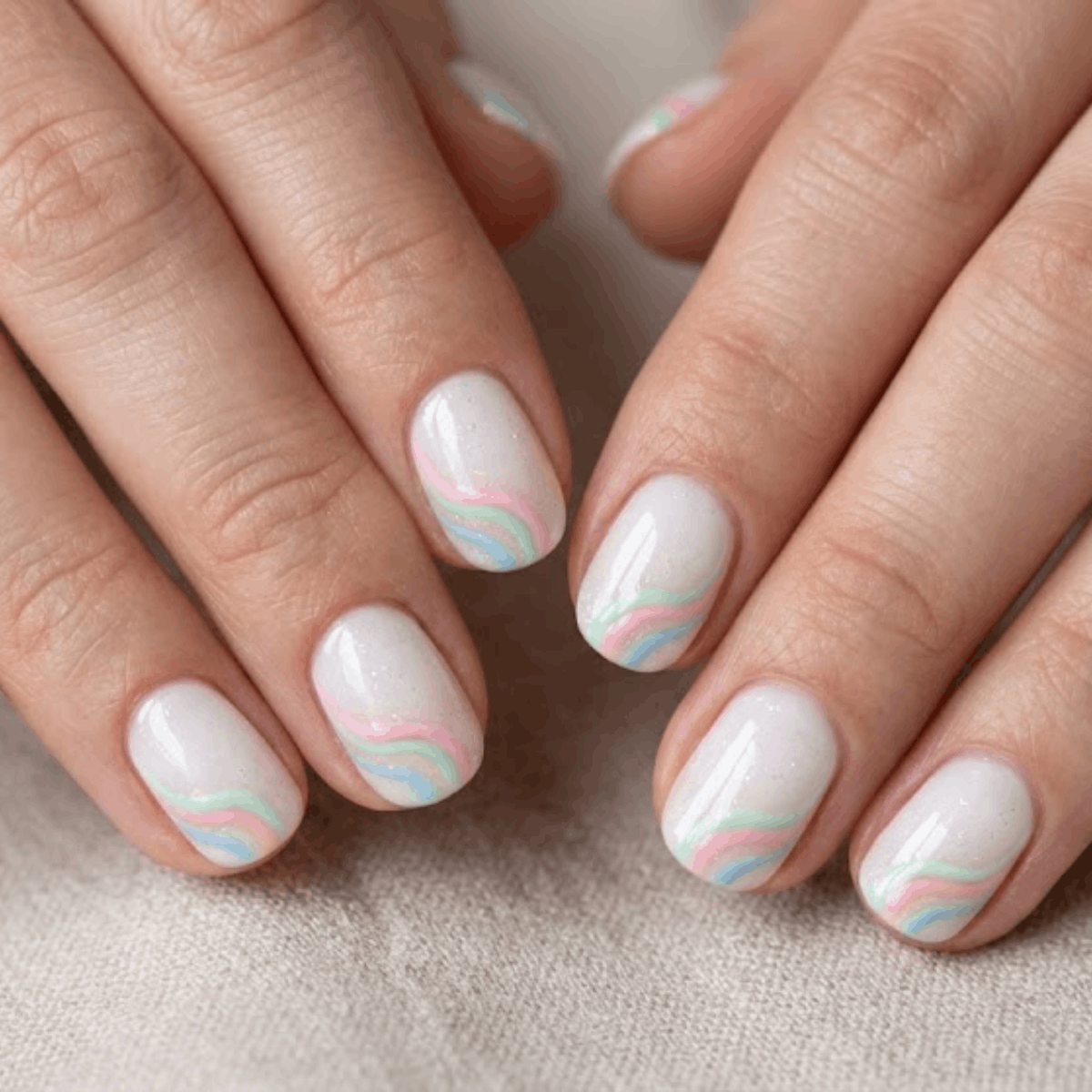 Pastel Rainbow Swirl Tips