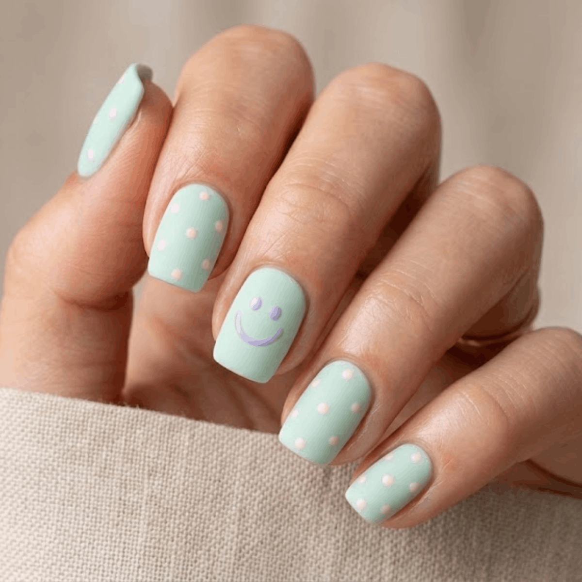 Soft Mint Accent Smile
