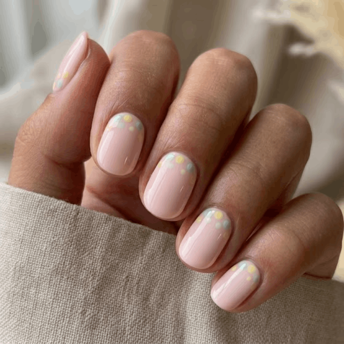 Muted Melon Polka Dots