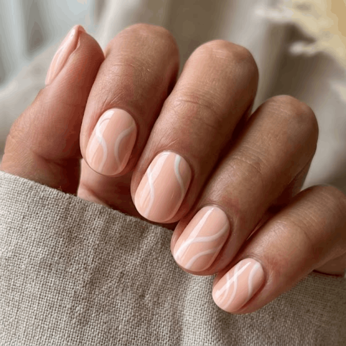 Peach and Cream Swirls
