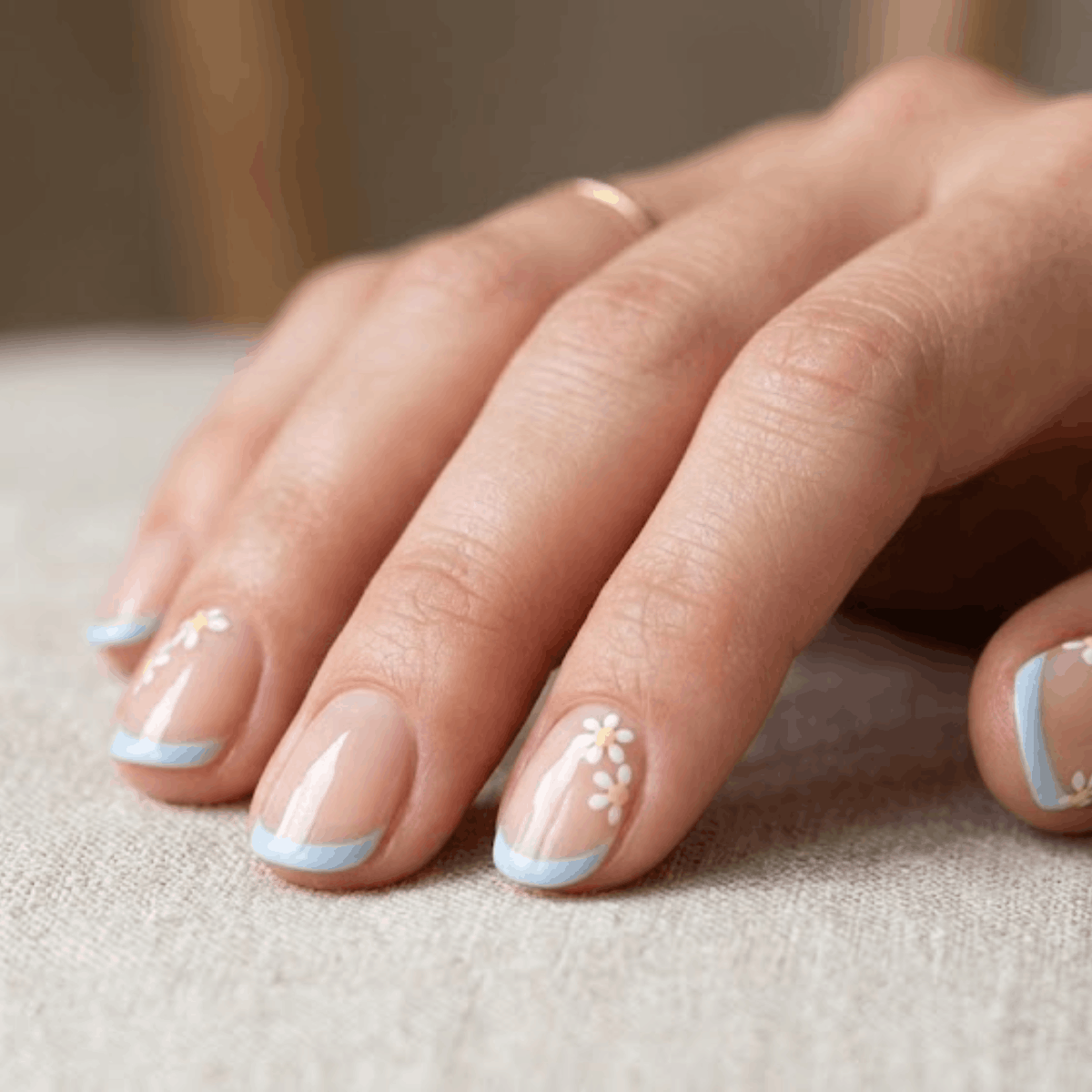 Pastel French Daisy Tips