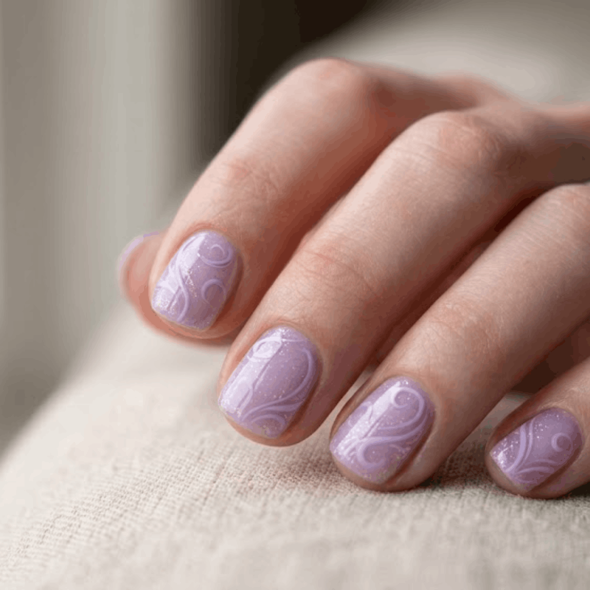 Minimalist Lavender Swirls
