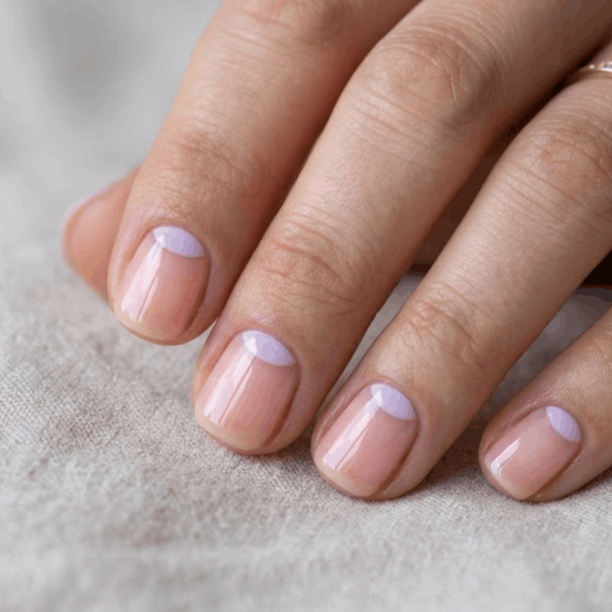 Minimalist Lavender Half-Moons