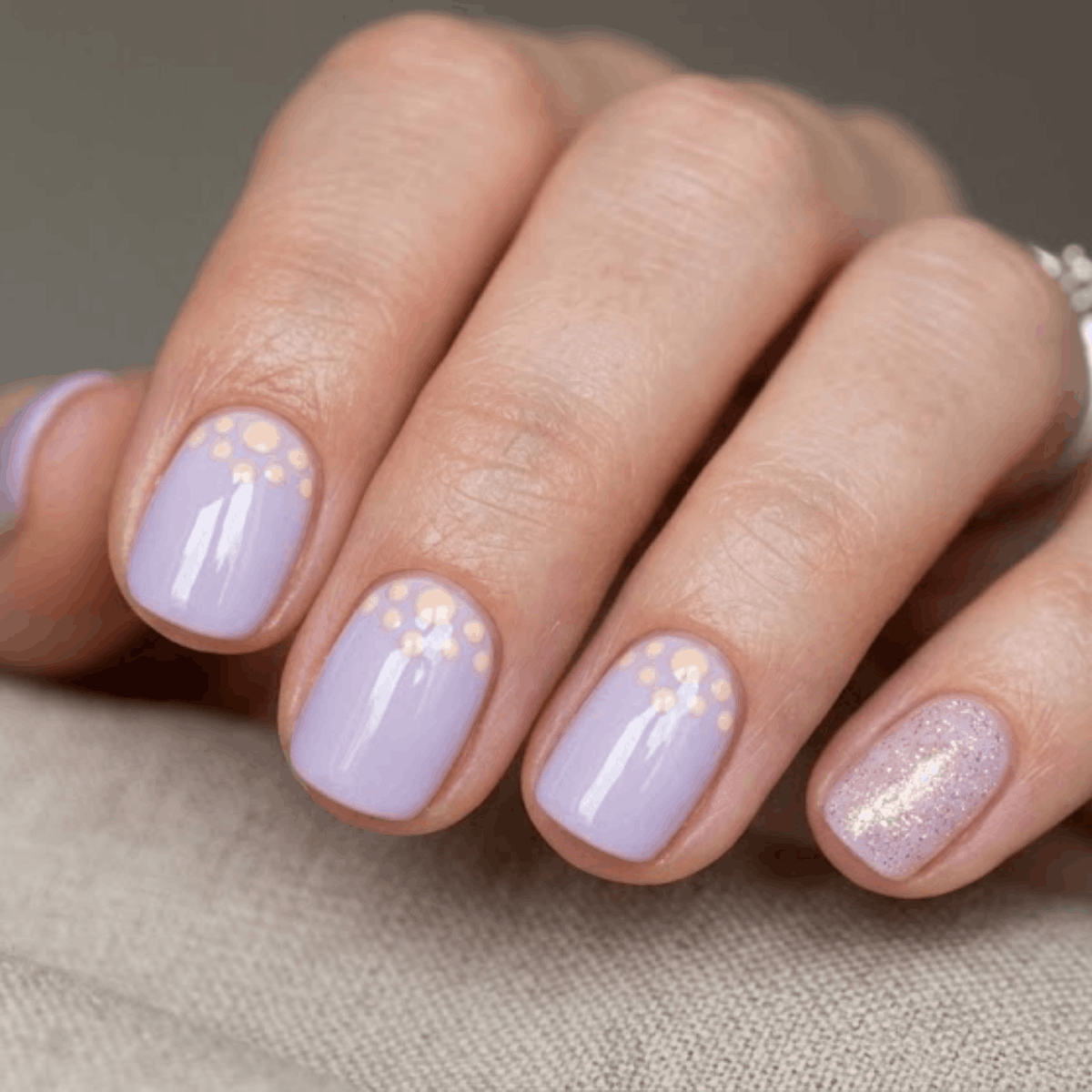 Lavender Dreams & Peach Dots