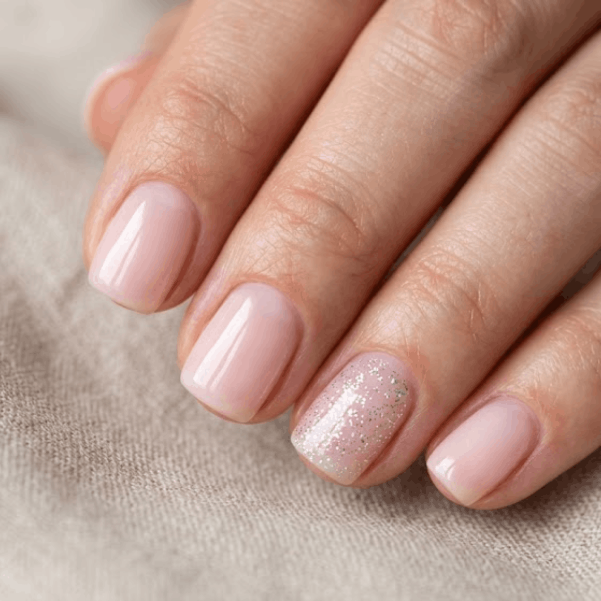 Minimalist Silver Micro-Glitter Accent