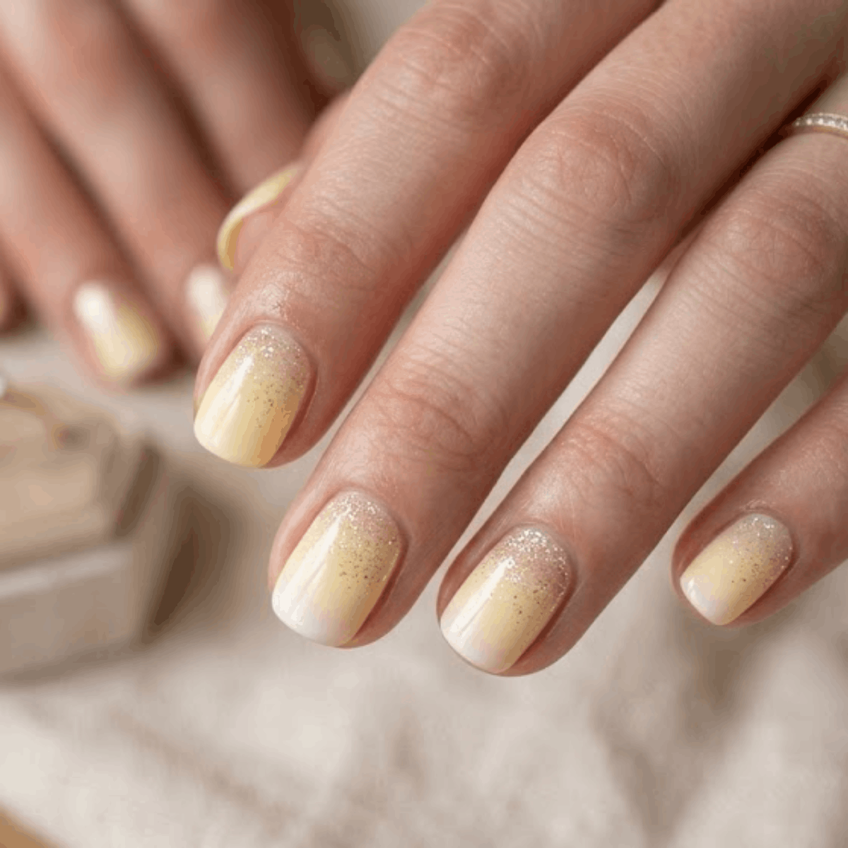 Butter Yellow Sparkle Gradient