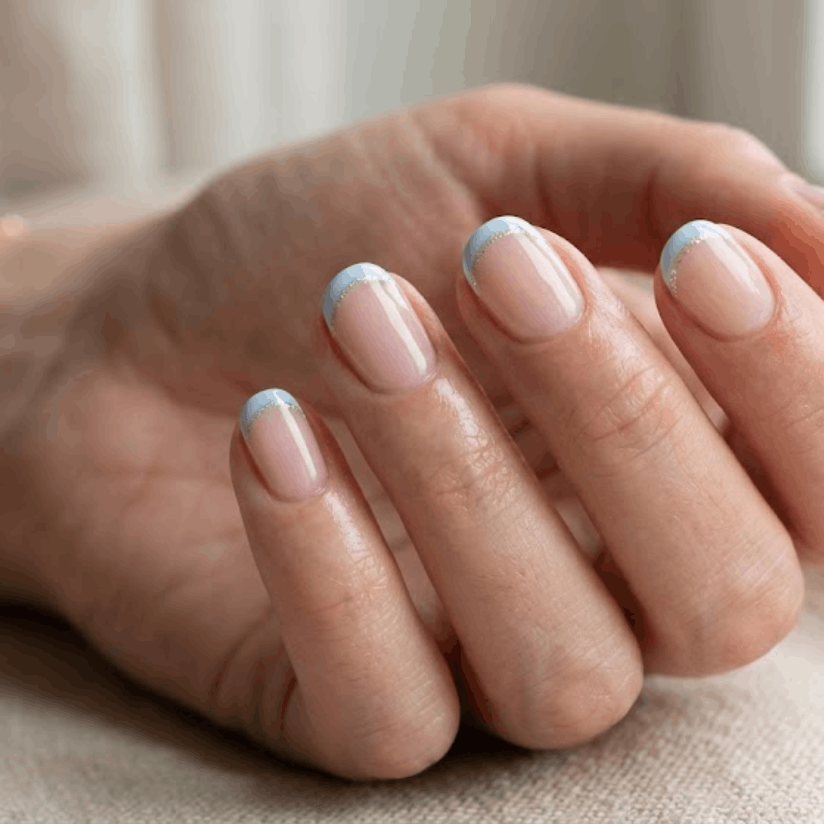 Subtle Silver Sparkle French