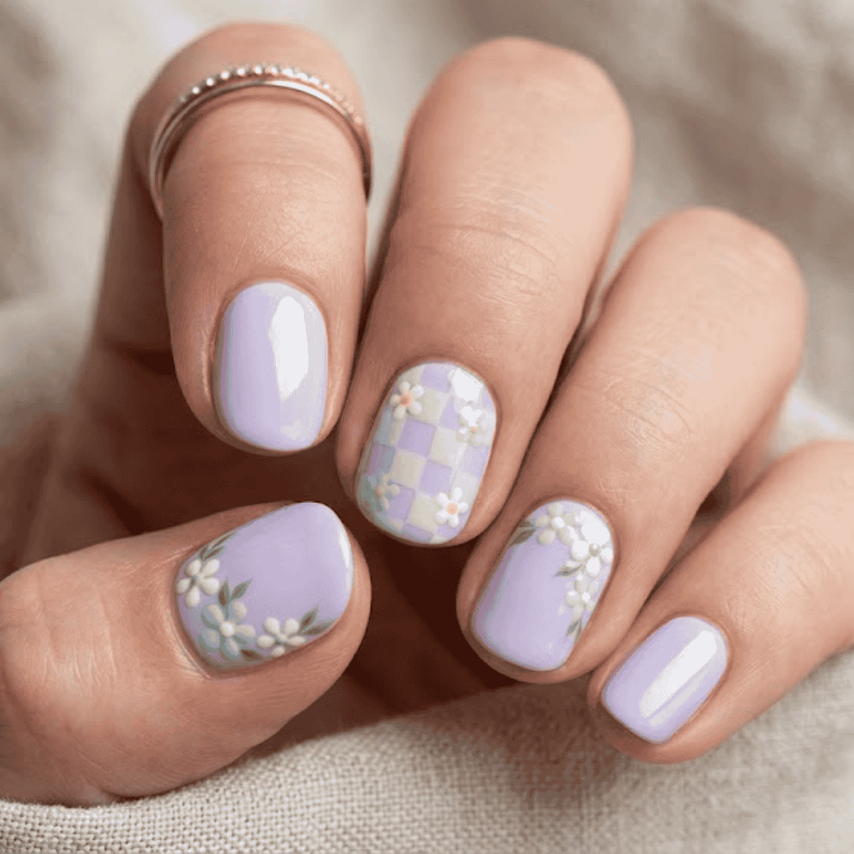 Pastel Checker Floral Mix